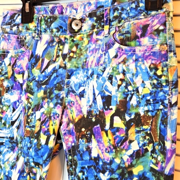 PSNY Jeans Tie Dye Skinny Jeans Size 14R NWOT! RETRO. Y2K. HIPPIE  PARTY - Picture 1 of 7